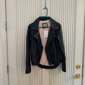 Chaser Black Lamb Leather Jacket